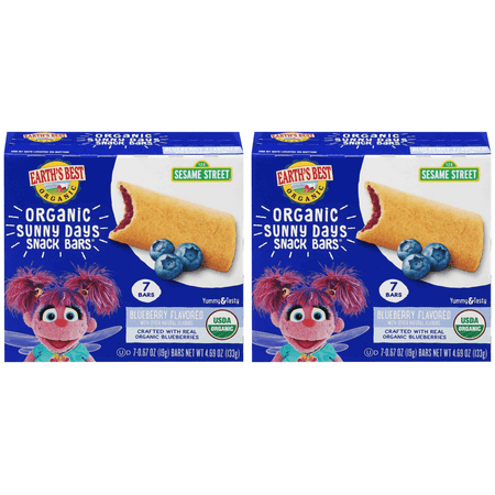 Earth's Best Sunny Days Snack Bars - Blueberry, 7 ct pack of 2, Blueberry Snack Bars, Earth's Best Bars, Healthy Snack Bars, Pack of 2, Snack Bars