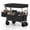 Black, variant on Costway Folding Utility Wagon with Detachable Canopy, Collapsible Garden Cart with Adjustable Push & Pull Handles Blue+Black