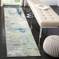 thumbnail image 3 of SAFAVIEH Jasper Alvina Abstract Overdyed Runner Rug, Grey/Gold, 2' x 16', 3 of 8