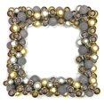 thumbnail image 1 of Autograph Foliages A-152350 36 in. Ball Square Wreath- Gold & Silve, 1 of 1