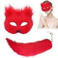 thumbnail image 2 of pdqouc Furry Tail Set for Girls Furry & Long Tail Wolf Tail Cat Cute Animal Design Photo Accessories Holiday C O S Toys Party Photo Props, 2 of 7