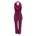 thumbnail image 3 of Jumpsuit Summer New European And American Jumpsuit Lady'S Sleeveless Halter Neck Sequin Pants Women,Pink Women'S Polyester Jumpsuit S, 3 of 4