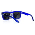 thumbnail image 4 of Kush Mens Neon Pop Horn Rim Sport Horned Sunglasses Blue, 4 of 4