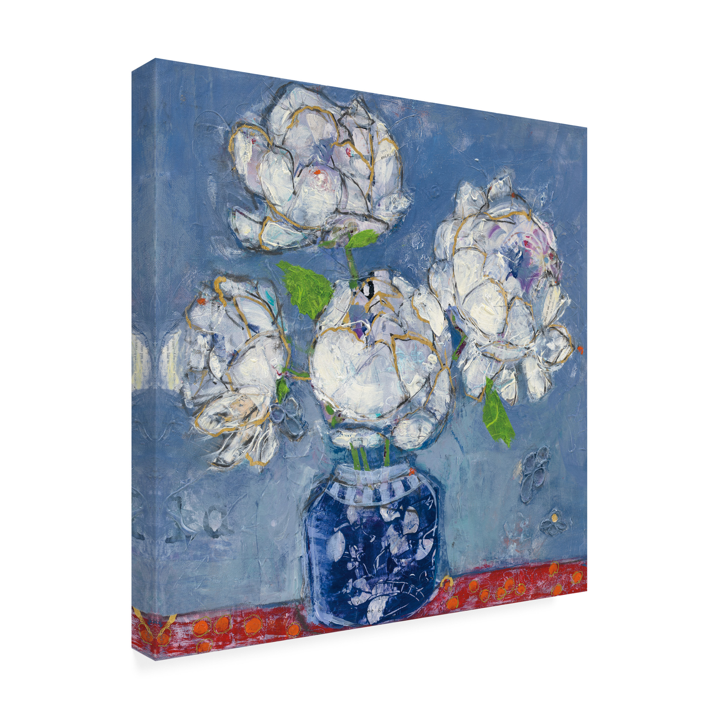 Trademark Fine Art 'Vase of Peonies' Canvas Art by Kellie Day