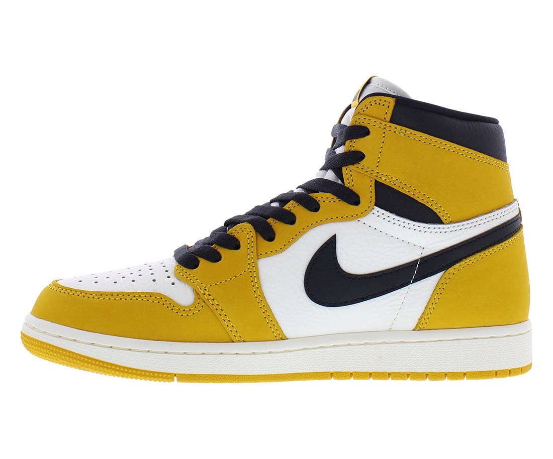 Nike Air Jordan 1 High OG DZ5485-701 Sneaker Men's Yellow Ochre Leather PRO147 (10,Yellow)