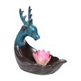 thumbnail image 2 of Backflow Incienso quemador cascada lotus figurine de ciervo cerámico censador de cerámica tiburador de incienso para parte para el partido Rosa, 2 of 8