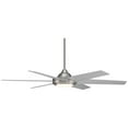thumbnail image 6 of 56" Casa Vieja Estate Modern Indoor Outdoor Ceiling Fan with LED Light Remote Control Brushed Nickel White Diffuser Damp Rated for Patio Exterior Home, 6 of 9