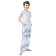 thumbnail image 4 of FORMRS Kids Pajama Pants with Pockets Size 6-8Y Boys Lounge Sleep Bottoms, Pastel Flower Pattern, 4 of 8