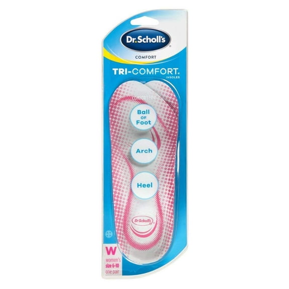 Dr. Scholl’s Tri-Comfort Insoles Heel Arch & Cushion Women's 6-10, 6-Pack