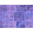 thumbnail image 1 of Ahgly Company Indoor Rectangle Patchwork Purple Transitional Area Rugs, 4' x 6', 1 of 4