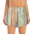 thumbnail image 2 of Goofa Hardwood Printed Women 2 in 1 Running Shorts,Quick Dry Athletic Workout Shorts,High Waisted Athletic Shorts with Liner Pockets-X-Large, 2 of 9