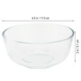 thumbnail image 4 of 2 pcs  4.5 Inch Salad Bowl Heat Resistant Glass Transparent Fruit Dessert Noodles Bowl, 4 of 6