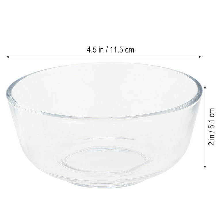 1Pc Household Glass Bowl with Lid Microwave Oven Bowl Heat-resistant Bowl  White