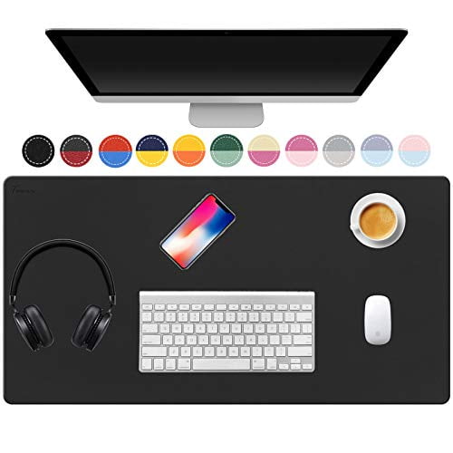 Waterproof Writing Mouse Pad Table Blotter Cover for Home Office Study Gaming Kids Decor Black/Gray,47x23x0.08in Deskadia Double Sided Two Tone Vegan Leather Desk Mat Protector Pad 