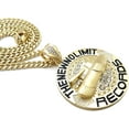 thumbnail image 4 of Hip Hop Iced Gold Plated Cubic Zirconia THE NEW NO LIMIT RECORDS Pendant & 6mm 36" Cuban Chain Necklace Set, 4 of 5