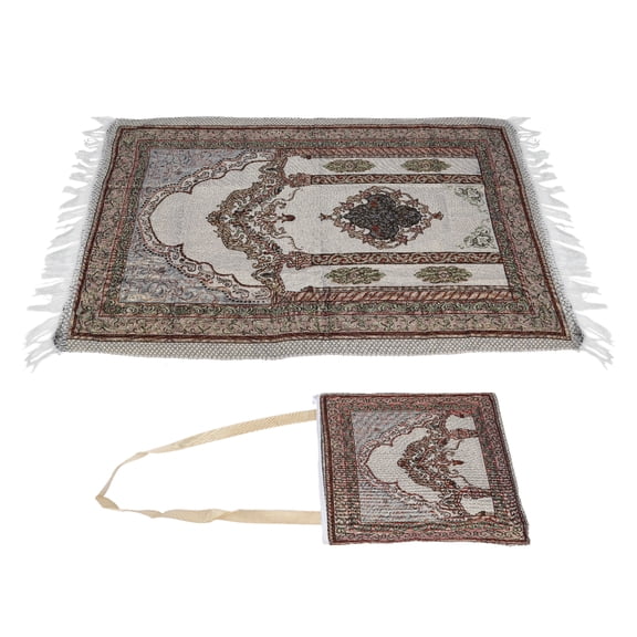 Prayer Mat, Prayer Carpet Muslim Outdoor Pilgrimage Blanket Religion Rug Supplies Cotton Yarn  for Muslim Worship for Home Use