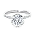 thumbnail image 4 of Parosi - Pave Center Prong Round Cut Moissanite Lab - Diamond Engagement Ring, 4 of 5