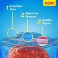 thumbnail image 3 of shiyou-Extra Large Food Storage Freezer Bags with Double Zipper Seal and Easy Open Tabs, 10 Count, 3 of 4