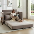 thumbnail image 5 of GAOHAPY 52" Loveseat Sleeper Sofa Bed,2 in 1 Convertible Floor Sofa Bed for Small Spaces,Pull Out Couch with Deep Seat,2 Pillows and Solid Frame Floor Couch for Living Room,Apartment, 5 of 9