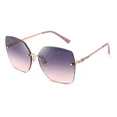 thumbnail image 1 of Mujer Lentes De Moda Lentes Mujer Gafas De Sol Gafas De Sol De Moda Gafas De Sol Sin Montura Color Rosa Claro Jeeyee, 1 of 8
