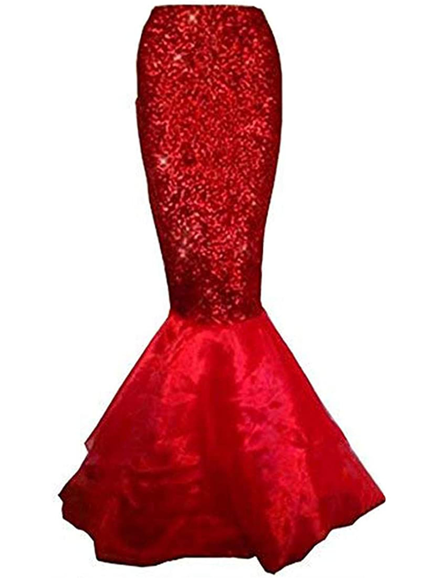 Ma&Baby Womens Mermaid Skirt Maxi Skirt Sequins Mermaid Tail Costume