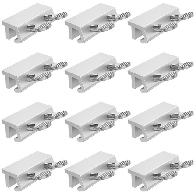12PCS Sliding Window Locks Glass Windows Lock for Child Proof Home Safety Vertical Window Stopper Adjustable Aluminum Double Hole Lock Kid Guard for Patio AC Travel RV
