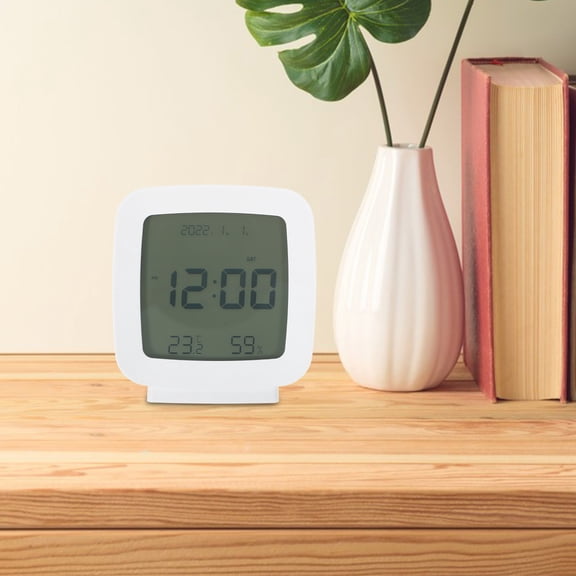 OULII Cool White Digital Alarm Clock for Home Decor with Large Display