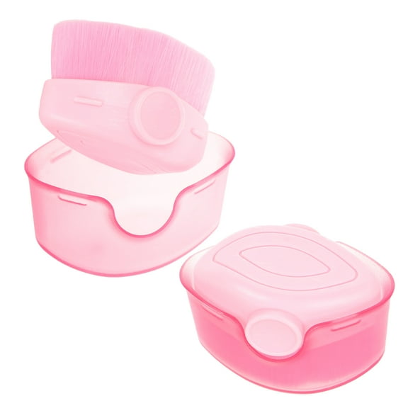 FRCOLOR Worgeous 2PCS Sun Cream Brush Travel Cosmetic Tool Sunscreen Applicator Compact Portable Makeup Brush for Foundation Highlighter and Blush