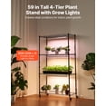 thumbnail image 2 of VEVOR Plant Shelf with Grow Light, 4-Tier Indoor Plant Stand, 59in Tall Plants Display Rack, 90W 3-Color Full Spectrum Grow Lights, 2 of 9