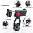 thumbnail image 5 of Metal Phone Tripod Mount ST-10 - Universal 360 °   Adapter with 2 Cold Shoe Mounts, Adjustable Clamp for iPhone, Samsung & All Smartphones, 5 of 5