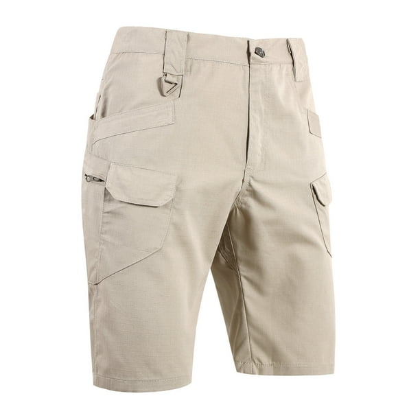 Xihbxyly Pantalones Cortos Cargo para Hombre, Pantalones de Combate Clásicos de Sarga, Pantalones Cortos Ligeros de Poliéster, Ropa Informal de Diario, Atuendo Cómodo de Verano, Ropa Versátil para To