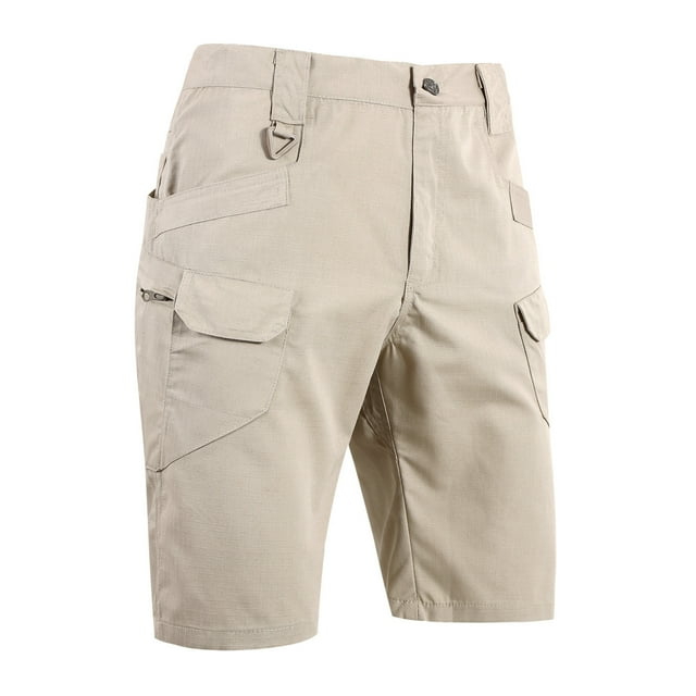 DPTALR Shorts pour Hommes Classique en Sergé Coupe Décontractée Pantalon Cargo de Sécurité de Travail