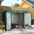 thumbnail image 2 of Outsunny 8 x 4FT Metal Garden Storage Shed with 2 Vents, Green, 2 of 9