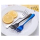 thumbnail image 5 of Dessert Pastry Fork Multicolor Rainbow Stainless Steel Cake Notched Small Fork, 5 of 5