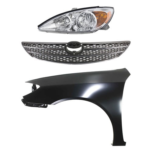 Headlight Kit For 2002-2004 Toyota Camry Driver Side Assy Halogen LE/XLE Trim