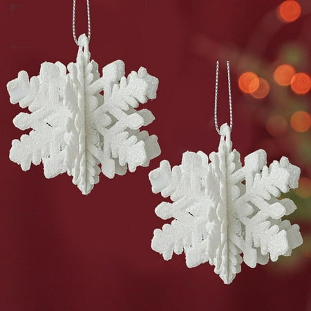 

TureClos Christmas Pendants Snowflake Angel Wing Elk Design Hanging Pendant for Holiday Party Christmas Tree Decoration