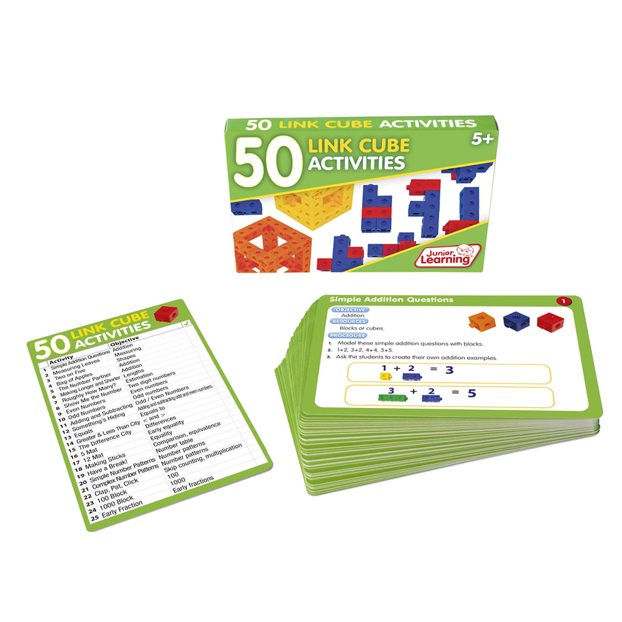 Junior Learning 50 Link Cube Activities Learning Set