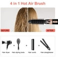 thumbnail image 3 of Hair Dryer Brush,4 in 1 Hot Air Hair Blowout Brush,Hair Curler & Hair Dryer Brush Negative Ion Blow Dryer Brush in One, Interchangeable Brush Head Hair Styling Gift for Women (Black), 3 of 10