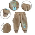 thumbnail image 4 of Esaierr Toddler Kids Fleece Jogger Sweatpants for Girls Boys Cute Cartoon Shape Padded Trousers Warm Can Open Crotch Sweat Pants Baby Unisex Fall Winter Bottoms 1-5Y, 4 of 9