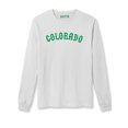 thumbnail image 5 of Daxton Retro Colorado Arch Font Long Sleeves T Shirt Soft Medium Weight Cotton, 2Pk Black Green White Green, L, 5 of 5