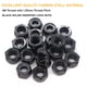 thumbnail image 2 of binifiMux 20 tuercas de seguridad de nailon negro M8-1,25 mm, tuercas hexagonales autoblocantes insertadas, acero al carbono galvanizado, 2 of 5