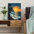thumbnail image 5 of Tropical Sunset Ocean Canvas Wall Art，Perfect for Living Room，Bedroom，Bathroom，Office，Hotel Decoration, 5 of 8
