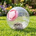 thumbnail image 4 of Clear Hamster Exercise Ball, Ventilation Holes, Turn Lock Closure, No Tools Assembly, for Hamsters, Gerbils, Small Pets, Blue, 1 Pack, 4 of 7