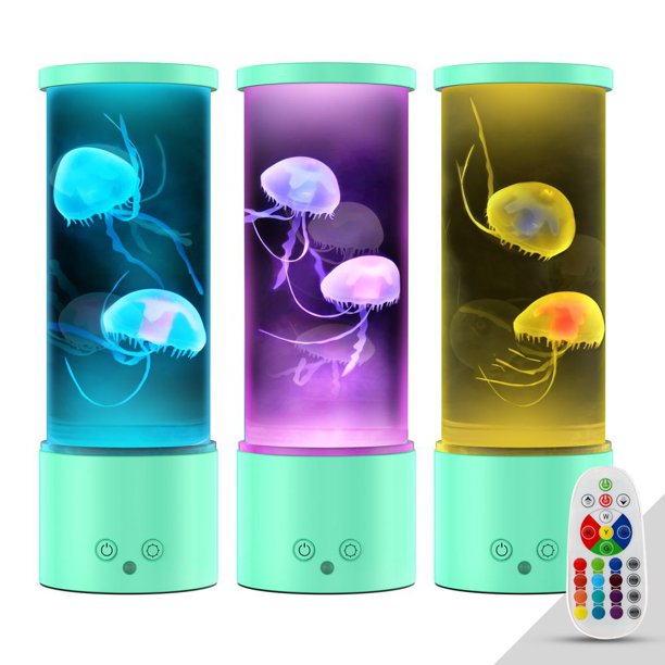 Jellyfish Lava Lamp, 17 Color Changing Electric Jellyfish Table Lamp
