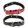 thumbnail image 3 of Adjustable Dog Collar Pet Dog Collar with Stainless Steel Sheet Soft Lining Accessory(Black Red XL), 3 of 10