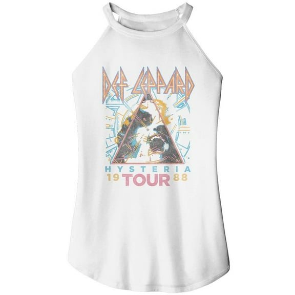 Def Leppard Hysteria 88 White Women's Sleeveless Rocker Tank Top