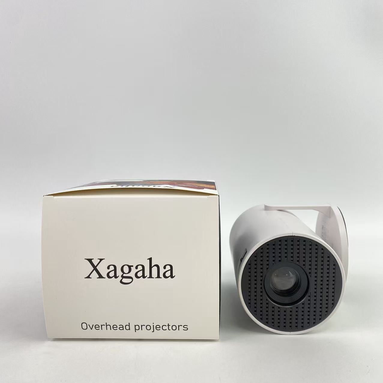 Xagaha Overhead projectors,Mini Projector with WiFi and Bluetooth, Portable Projector Full HD 4K Support with Automatic Vertical Keystone Correction 270° Rotation Projector
