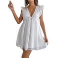 thumbnail image 1 of Txlixc Vestido de Mujer, Sin Mangas, Cuello en V, Patchwork, Adelgazante, Casual, Club, Fiesta, Vestido de Cintura Alta Txlixc Moda, 1 of 7
