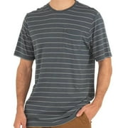 AUBURET Men's Casual Pocket Short Sleeve Tee Basic Striped Summer Cotton Soft Tee Tops