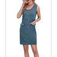 thumbnail image 2 of Parfaitlady Women'S 2025 Summer Sleeveless Mini Dress Crewneck Button Knit Solid Color Bodycon Party Short Dresses with Pockets  S, 2 of 7